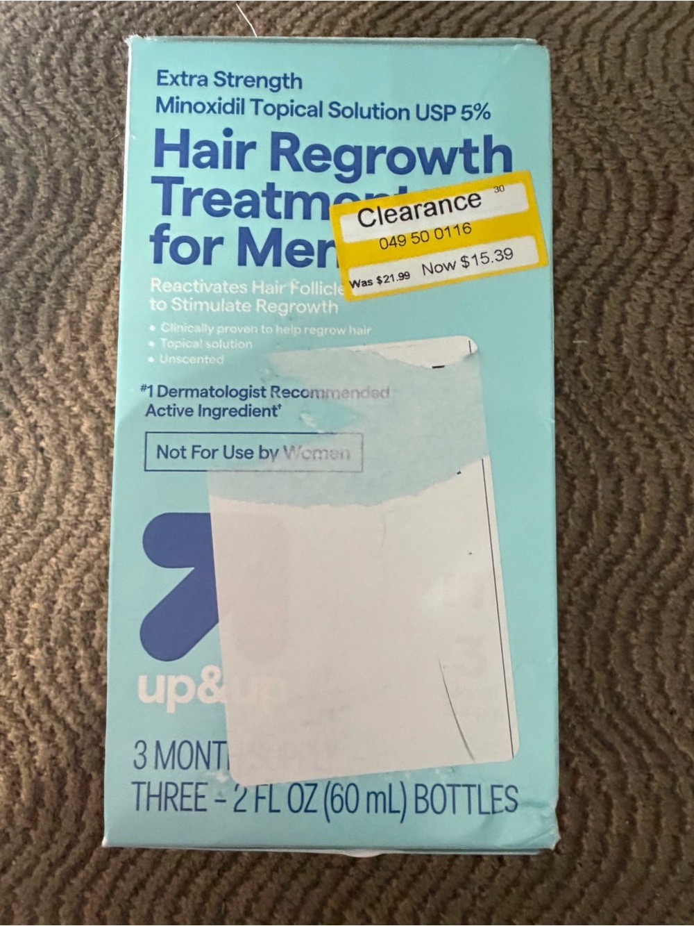 Men’s Extra Strength Up & Up Hair Regrowth Treatment Topical Solution
